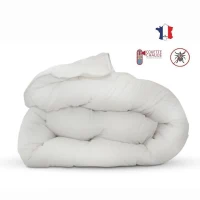 Couette anti-acariens - 220 x 240 cm - Chaude - 400 g/m² 2 personnes - Blanc - ABEIL(m-2)