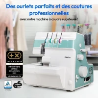 Surjeteuse - MEDION - SO 90 - 91W - Type d'aiguille 11, 14, 16 - 1200 tr/min - LED - Turquoise(m-3)