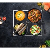 Batterie de cuisine Arthur Martin AM3950 16 pieces - Aluminium - Poignée amovible - Tous feux dont induction(m-2)