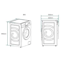 Lave-linge hublot - CONTINENTAL EDISON - CELL8140IS1 - 8kg - Moteur induction - 60 cm - 1400 trs/min - Silver(m-5)