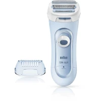 Rasoir électrique BRAUN Silk-épil Lady Shaver 5-160 pour Femme - 3 en 1 - Sans Fil - Wet & Dry - Bleu(m-1)