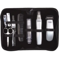 Kit de voyage barbe - WAHL - TRAVEL KIT - Tondeuse a pile - Coupe poils nez / oreilles - 6 réglages - Gris(m-2)