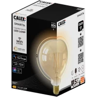 Ampoule LED Filament connectée Globe ambré G125 E27 - CALEX - 7W - 806 lm - 3000 K - Intensité variable - Or(m-3)