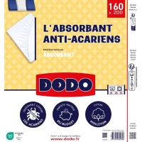 Protege matelas absorbant - 160x200 cm - Coton - Anti acariens(m-4)