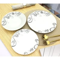 Service 18 pieces BAROQUE Noir forme aile(m-5)