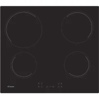 Plaque de cuisson vitrocéramique CANDY CH64CCB - 4 foyers - L 56 x P 49 cm - Revetement verre noir(m-1)
