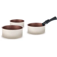 Set de 3 casseroles ARTHUR MARTIN - AM2655 - 16-18-20 cm + 1 poignée amovible - Tous feux dont induction(m-2)