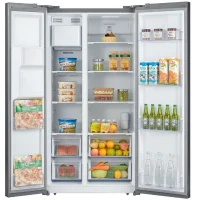 Réfrigérateur américain - CONTINENTAL EDISON - CERANF556IX1 - Distributeur eau / glaçons - Classe E - 91,1 x 70,6 x 178 cm - Silver(m-3)