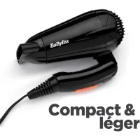 Seche-cheveux - BaByliss - 5344E Travel Dry 2000 - Compact Léger avec poignée pliable(m-4)