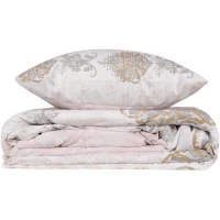 Parure de lit - 1 housse de couette 220 x 240 cm + 2 taies d'oreiller 60 x 60 cm - 100% coton renforcé - Brun(m-3)