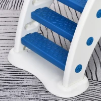 HOMCOM Toboggan Enfant Pliable 3 à 6 Ans Usage intérieur extérieur dim. 120L x 50l x 56H cm HDPE Bleu(m-12)