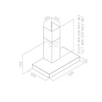 Hotte décorative inox CONTINENTAL EDISON CEHD6058S - 60 cm(m-6)