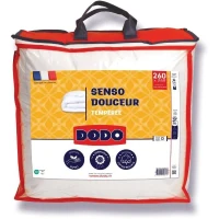 DODO - Couette tempérée 350 g/m² - SENSO DOUCEUR - 240 x 260 cm - Blanc(m-1)