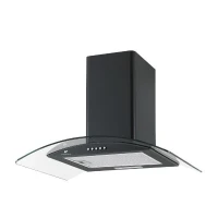 Hotte décorative Continental Edison - L60 cm - noir et verre(m-2)