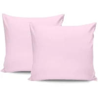 Parure de lit - 1 housse de couette 220 x 240 cm + 2 taies d'oreiller 60 x 60 cm - Satiné 100% coton - Rose(m-4)