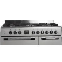 Cuisiniere piano gaz 3 fours électriques CONTINENTAL EDISON CECP903FIX 5 feux - Inox - Largeur 90 cm(m-5)