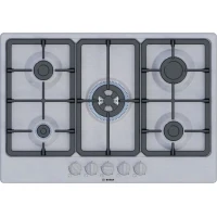 Table de cuisson a gaz - BOSCH Série 4 - 5 foyers - 52 x 75 x 4,5 cm - PGQ7B5K90 - Inox(m-1)