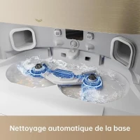 Aspirateur Robot Laveur Dreame X40 Ultra Complete avec Serpilliere a détacher et a soulever, Nettoyage extensif par Brosses(m-4)
