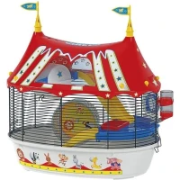 Cage Pour hamster Circus Fun 49,5*34*42,5 cm - Rouge - FERPLAST(m-1)