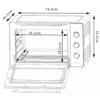 Mini four CONTINENTAL EDISON MF38N Noir L54,35x H36,6 x P41,15 cm 38L(m-4)