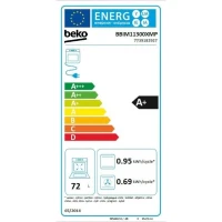 Four encastrable Pyrolyse Chaleur pulsée BEKO BBIM11300XMP Inox - Porte froide - 72L - Classe A+(m-4)