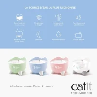 CAT IT Fontaine a eau automatique pour chat - 2,5 L - Bleu(m-2)