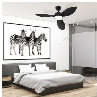 CORSICA Noir- Ventilateur de plafond Ø116cm 70W + éclairage LED(m-5)