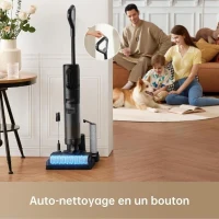 Aspirateur balai Dreame H12 DUAL Nettoyeur eau et poussiere avec des accessoires et séchage a l'air chaud(m-6)