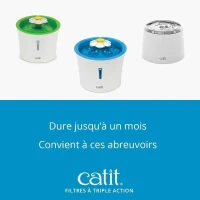 Filtre - Catit - Triple Action - Pack de 12 - Eau propre - Prévention maladies urinaires(m-4)