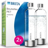 Pack 2 Bouteilles BRITA - Pour machine SodaONE - Capacité 1L - PET(m-1)