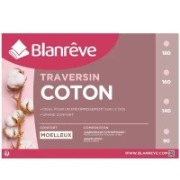 BLANREVE Traversin en coton - 180 cm - Blanc(m-1)