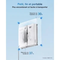 ECOVACS WINBOT Mini - Robot de Nettoyage de vitres - Design Compact - Double Buses avec pulvérisation ultrasonique(m-4)