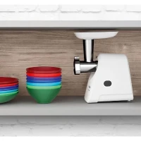 Hachoir a viande - BOSCH - MFW2510W - 2 grilles - Garnisseur de saucisses - Blanc(m-5)