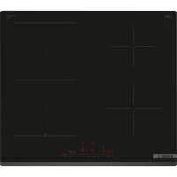 Table induction 60cm - BOSCH SER6 - PVS63KHC1E Noir - 4-foyers - Home Connect - L592xP522 mm(m-1)