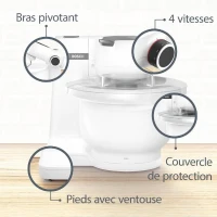 Robot pâtissier BOSCH Serie 2 MUMS2AW00 - 700 W - 4 vitesses - 3,8 L - Blanc(m-4)