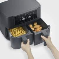 Friteuse sans huile SEVERIN - Airfryer FR2463 - Capacité 8L - Double cuve - 10 programmes - 2600W(m-4)