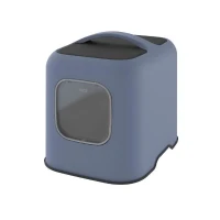 ROTHO - Maison toilette pour chat 51 x 39 x 40 cm - Bac a litiere - Bleu Horizon(m-1)