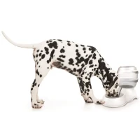M-PETS Distributeur d'eau Cylinder - 3500ml - Blanc - Pour chien(m-2)