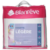 BLANREVE Couette légere en microfibre - 240 x 260 cm - Blanc(m-1)