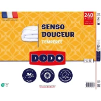 DODO - Couette tempérée 350 g/m² - SENSO DOUCEUR - 220 x 240 cm - Blanc(m-2)