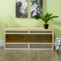 PawHut Terrário para Répteis com Porta de Vidro Deslizante 120x50x50 cm Cor Madeira(m-4)