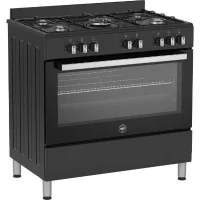 Cuisiniere a gaz - BERTAZZONI - SEL925MN - 5 foyers - 3,6 Kwh - 90 cm - Noir(m-1)