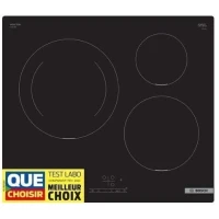 Table induction 60cm - BOSCH PUJ611BB5E SER4 Noir - 3 foyers - L592xP522 mm(m-2)