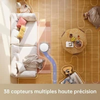 MOVA M1 - Robot Aspirateur Laveur 2 en 1 - 4500Pa - Navigation Intelligente par SoF LiDAR - Brosse multi-surfaces(m-2)