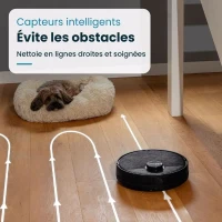 EZIclean I-BOT Z6 MAX  - Robot aspirateur laveur connecté 150 min - 2 kPa - 0,43 L - Noir(m-5)