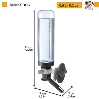 Abreuvoir pour chien - FERPLAST - DRINKY - 0,6L - Robuste - Intérieur(m-2)