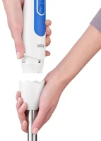Mixeur plongeant - BRAUN - MultiQuick 3 MQ3005WH Cream - 750 W - Blanc - Bleu - Pour smoothie, gaspacho, soupe(m-5)