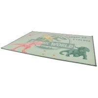 Tapis Dinosaure - FUN HOUSE - Jurassic World - 120x80 cm - Multicolore - Lavable en surface(m-2)