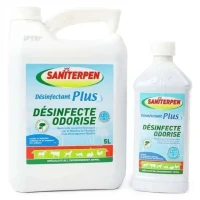 SANITERPEN Plus 5 L- Désinfectant Plus Fraicheur Verte 5L. Bactéricide concentré(m-2)