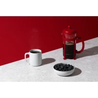 Cafetiere a piston - BODUM - Java - Monture et couvercle en plastique - 3 tasses - 0.35 l - Rouge(m-2)